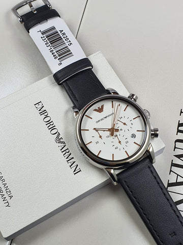 Emporio Armani Analog White Dial Men's Watch-AR2075